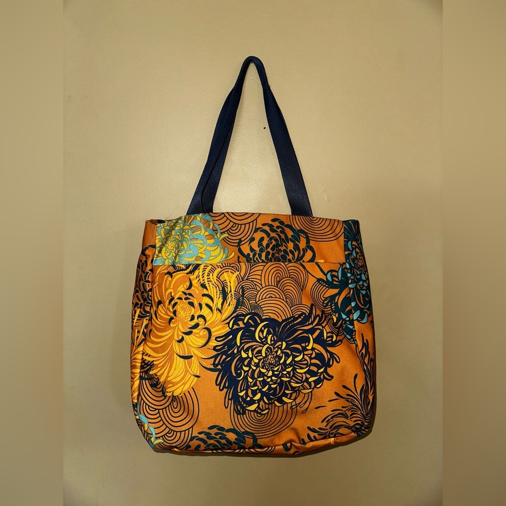 Sherpani Orange and Blue Floral Tote Bag